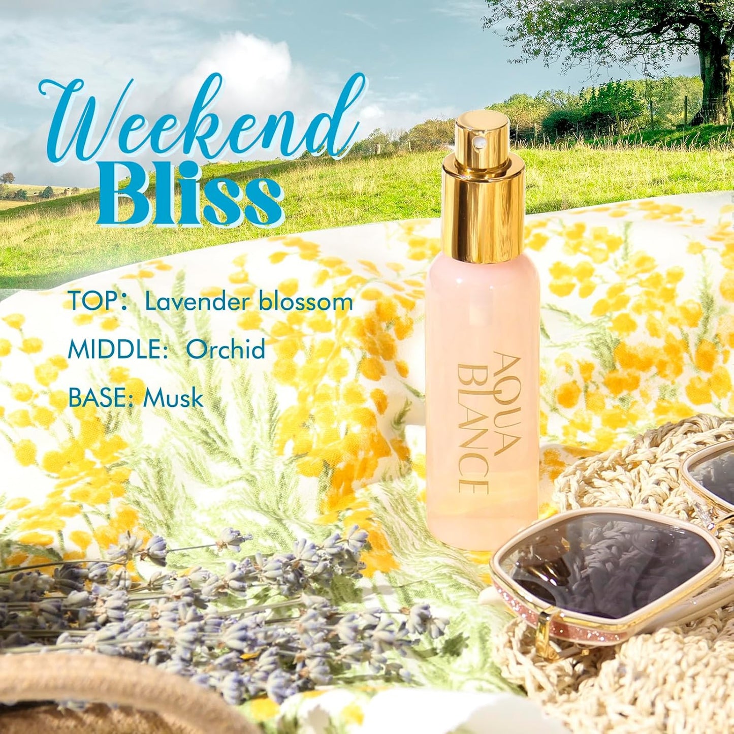 Body Spray Set for Women, Each 60ml/2.1 FlOz, Travel Size Womens Fragrance Body Spray, Three Scents - Vanilla Woodland, Lavender, Jasmine Raspberry