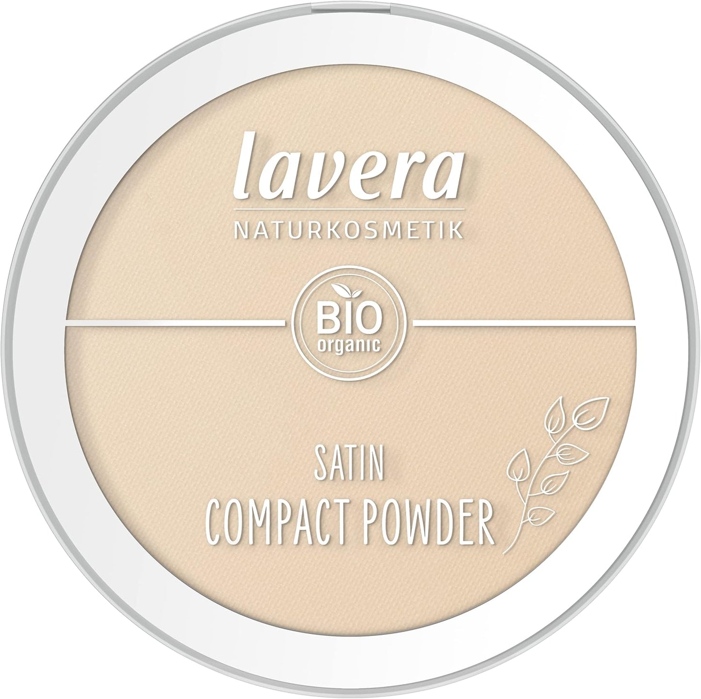 lavera Satin Compact Powder -Medium 02- nude - Almond Oil & Rice Powder - Vegan - Mattifying - Long-Lasting - Velvety Texture 0.32 Fl Oz