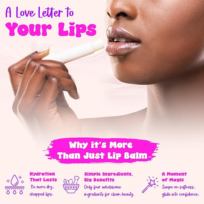 Organic Lip Balm Set- All-Natural, Moisturizing, Soothing Lip Mask and Hydrating Lip Treatment for Chapped Lips - Delicious Watermelon, Vanilla Cupcake, and Coconut Flavor