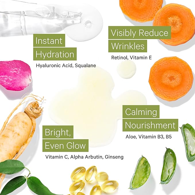 Tree To Tub Hydrating Face Moisturize and Face Serum for Face & Wrinkles - Water-Based Hyaluronic Acid, Vitamin C & E, Organic Aloe, Green Tea, Natural Ginseng and Hydrating Facial Serum for Dry & Sen