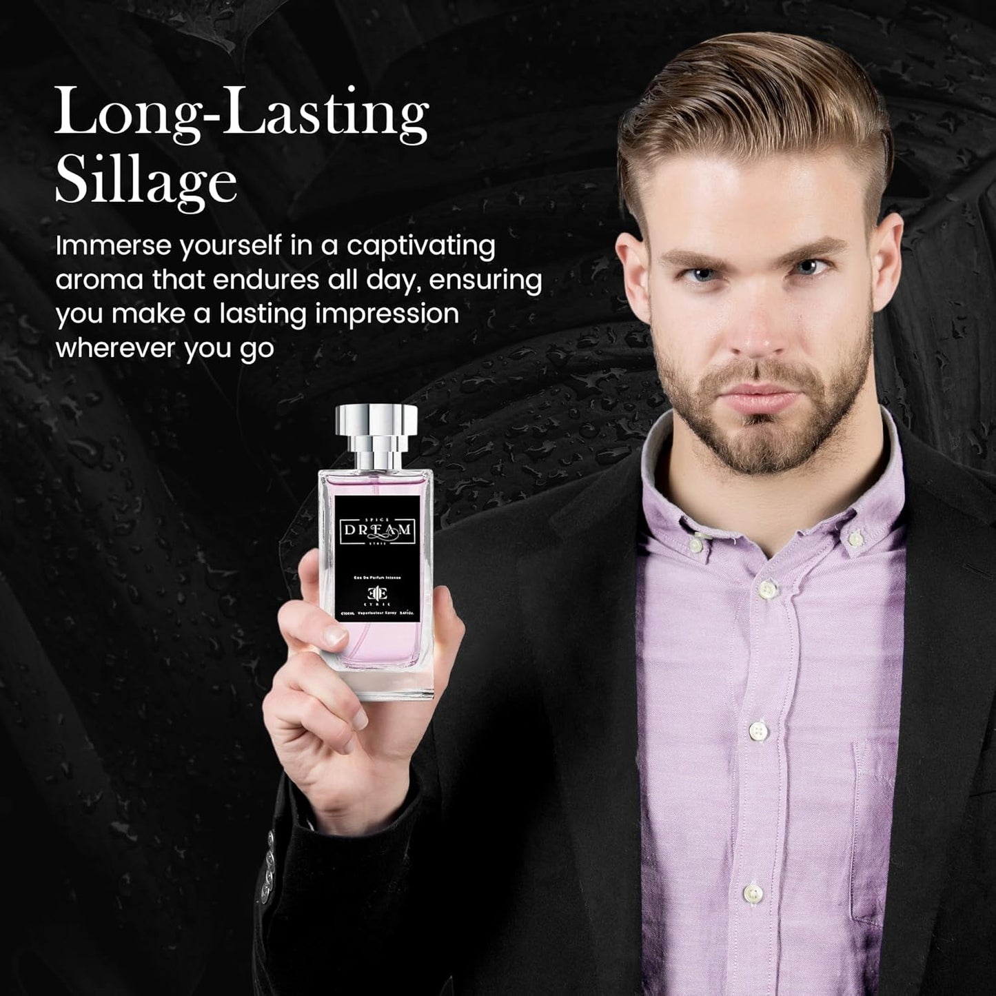 Spice Dream Men's Cologne Eau De Parfum 3.4 Fl Oz - Warm & Exotic Spicy Scent - Long-Lasting Fragrance for Men