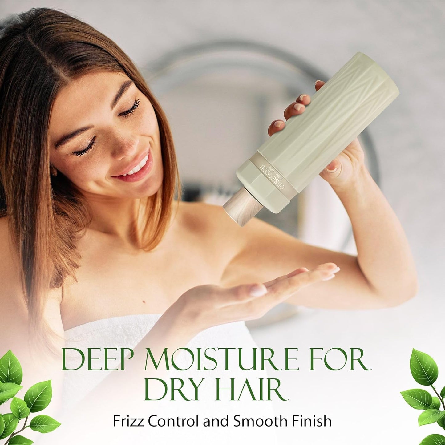 Hair Treatment for Sensitive Scalp & Dry, Damaged Hair Women & Men, Deep Conditioner with Hot Spring Yeast & Greens Extract from Japan, Silicone & Sulfate Free, Daily Use, 10.1 Fl Oz