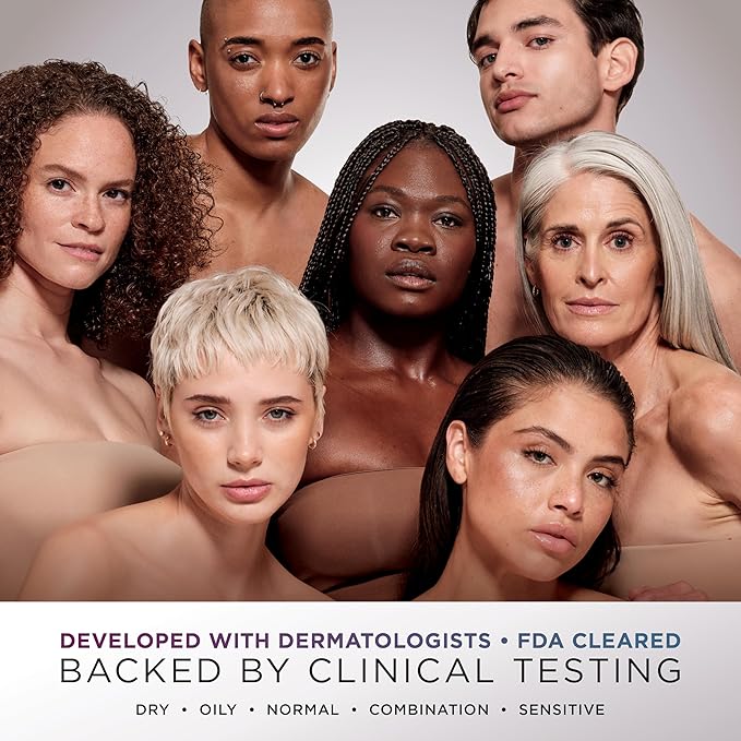 Shark CryoGlow LED Face Mask (FSA/HSA Eligible*) with Under-Eye Cooling, Anti-Ageing & Blemish Repair, Red & Blue LED, Infrared Light Therapy, USB-C, Remote Control, Storage Bag, Blue Frost, FW312