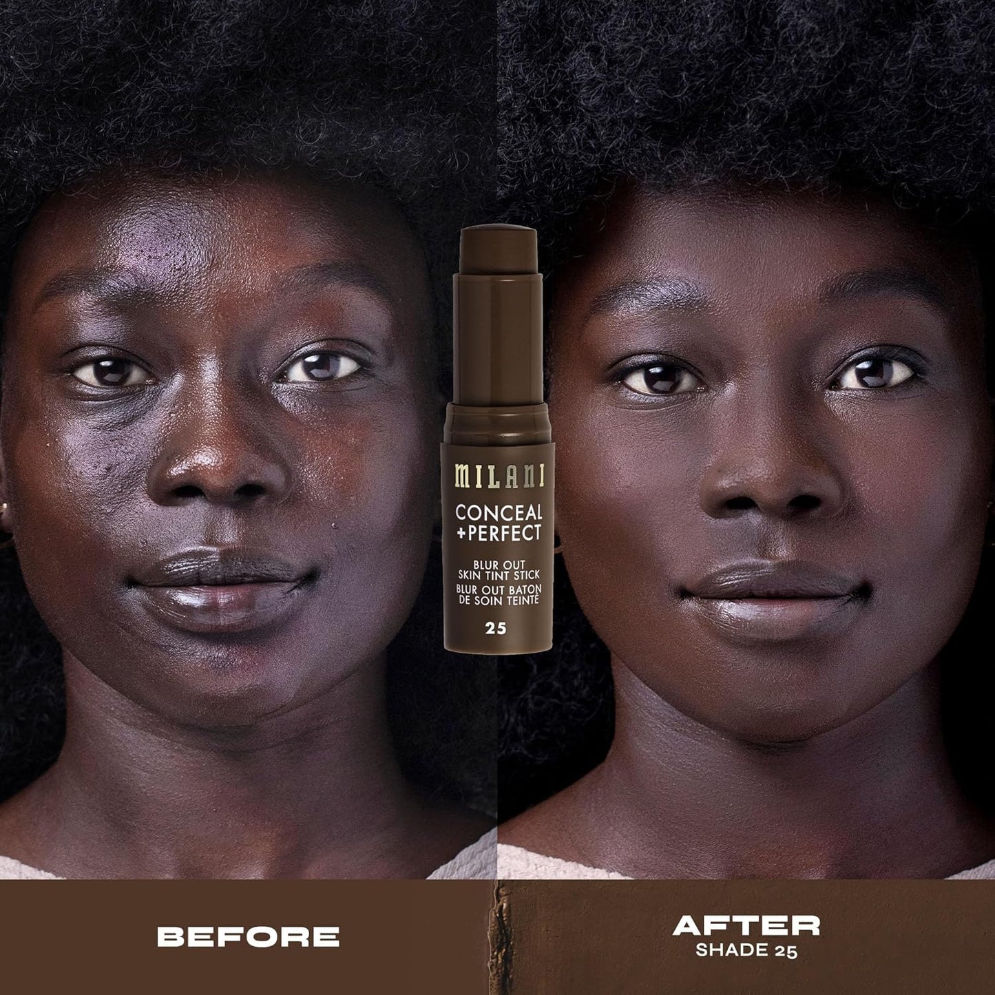 Milani Conceal + Perfect - Skin Tint Stick, Blur Out Tinted Moisturizer Makeup, Shade 25