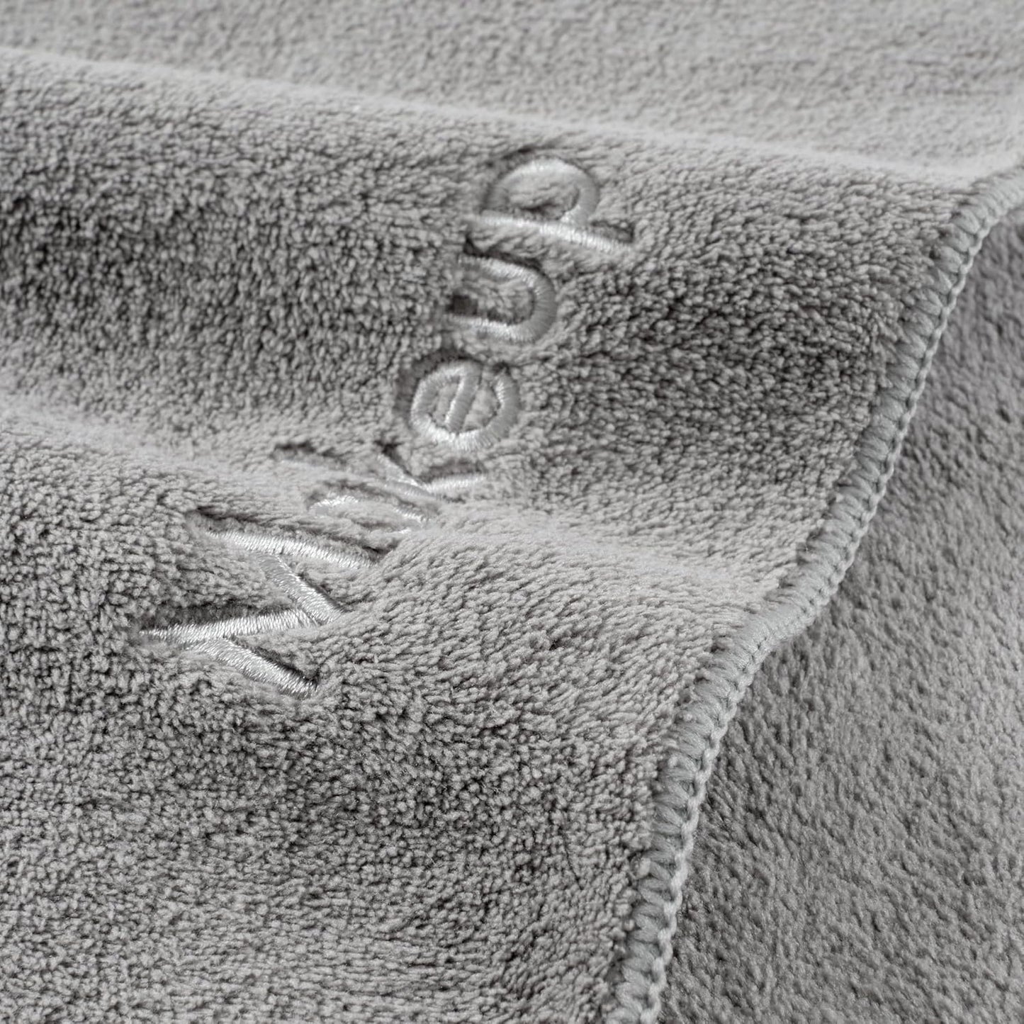 Arkwright Makeup Towels - Pack of 6 - Ultra Soft & Gentle Microfiber Coral Fleece Washcloth Face Make Up Remover, Reusuable Eraser Cloth Essentials for Hosts & Artists, 13 x 13 in, Grey