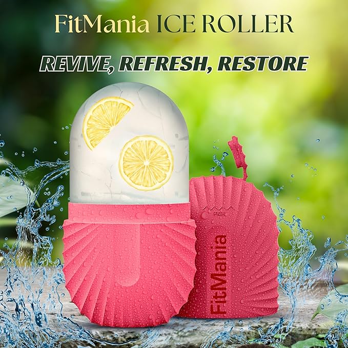 Ice Roller For Face - Facial Ice Roller for self Skin Care of all Types, Cold Face Ice Roller Facial Massager for Eye Puffiness relief, Wrinkles, Migraine & TMJ Relief Massager