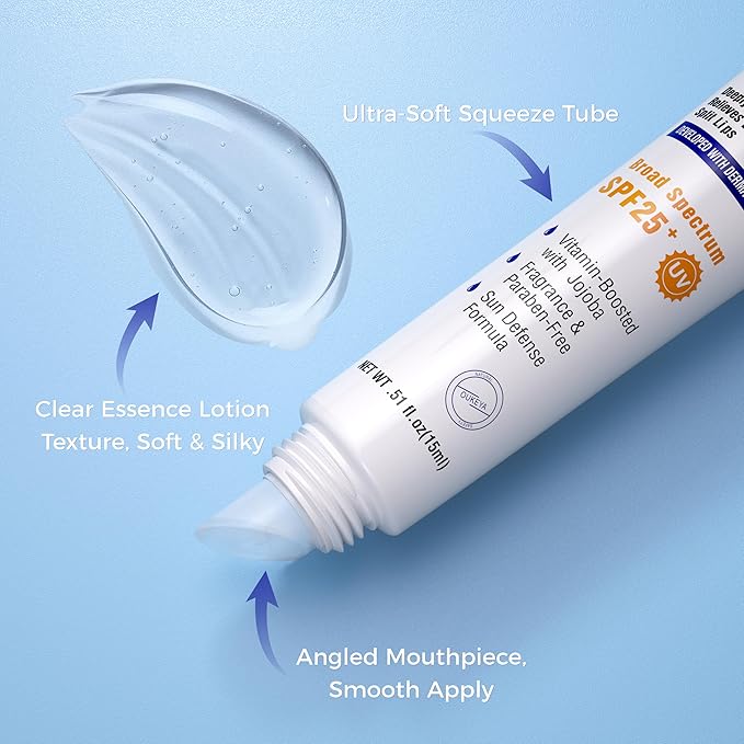 Medicated Lip Balm w/Organic & 100% Natural Ingredients, Squeeze Tube Lip Butter SPF 25+ Long-Lasting Moisturizing Overnight Lip Mask Gentle Exfoliation Extreme Dry Lips Treatment