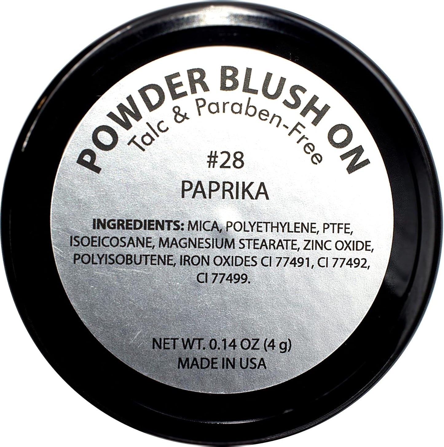 Paprika Matte Terracotta Deep Coral Bronze Blush Bronzer Pressed Cheek Color Powder, Talc & Paraben Free, 4 Grams, No Animal Testing & Cruelty Free