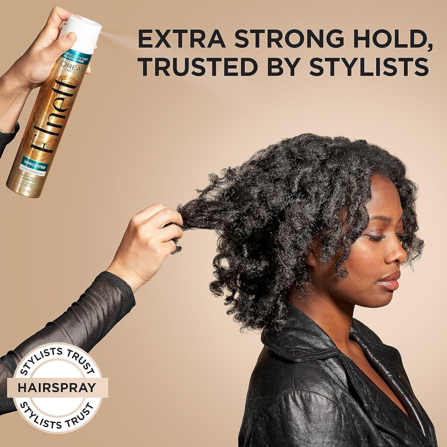 L'Oreal Paris Hair Care Elnett Satin Extra Strong Hold Hairspray, Unscented, 11 Ounce (Pack of 2)