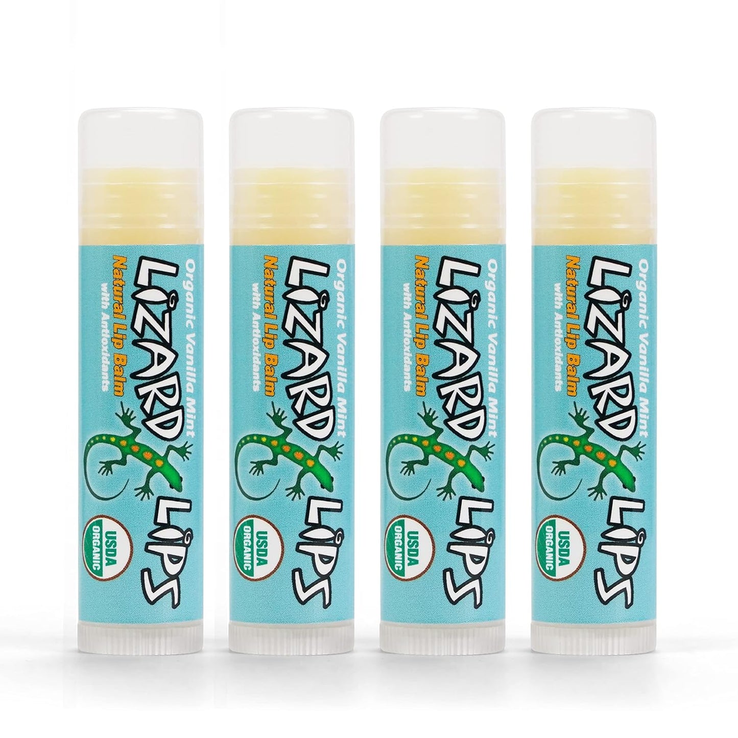 Lizard Lips USDA Certified Organic Lip Balm (Vanilla Mint)