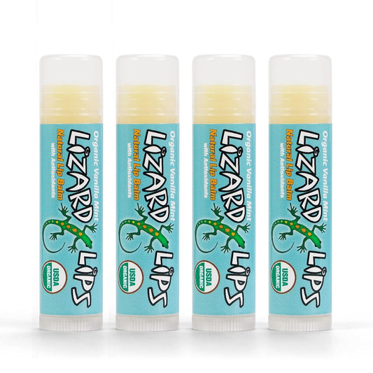 Lizard Lips USDA Certified Organic Lip Balm (Vanilla Mint)