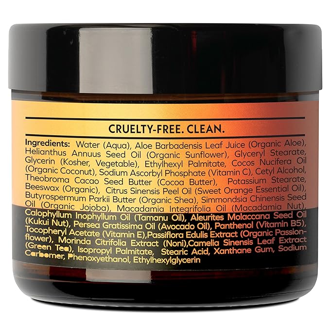 Eve Hansen Vitamin C Night Cream for Face and Neck - Hydrating, Brightening, Anti-Aging Moisturizer for Mature, Dry Skin - Non-Greasy - 2 oz