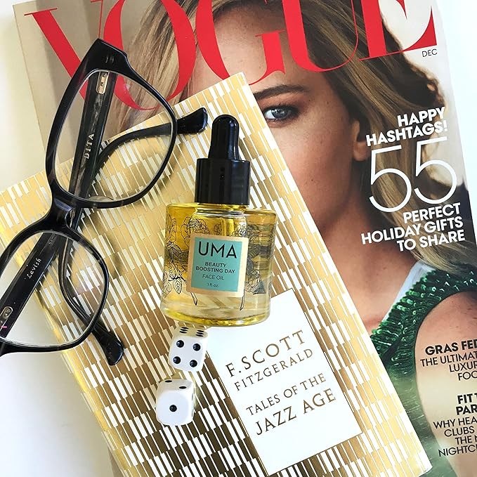 UMA Beauty Boosting Day Face Oil helps in hydrating skin | Ayurvedic moisturizing face oil for sensitive to normal skin types I 100% Organic, Vegan, Paraben-free, & non-toxic (1 fl oz | 30 ml)