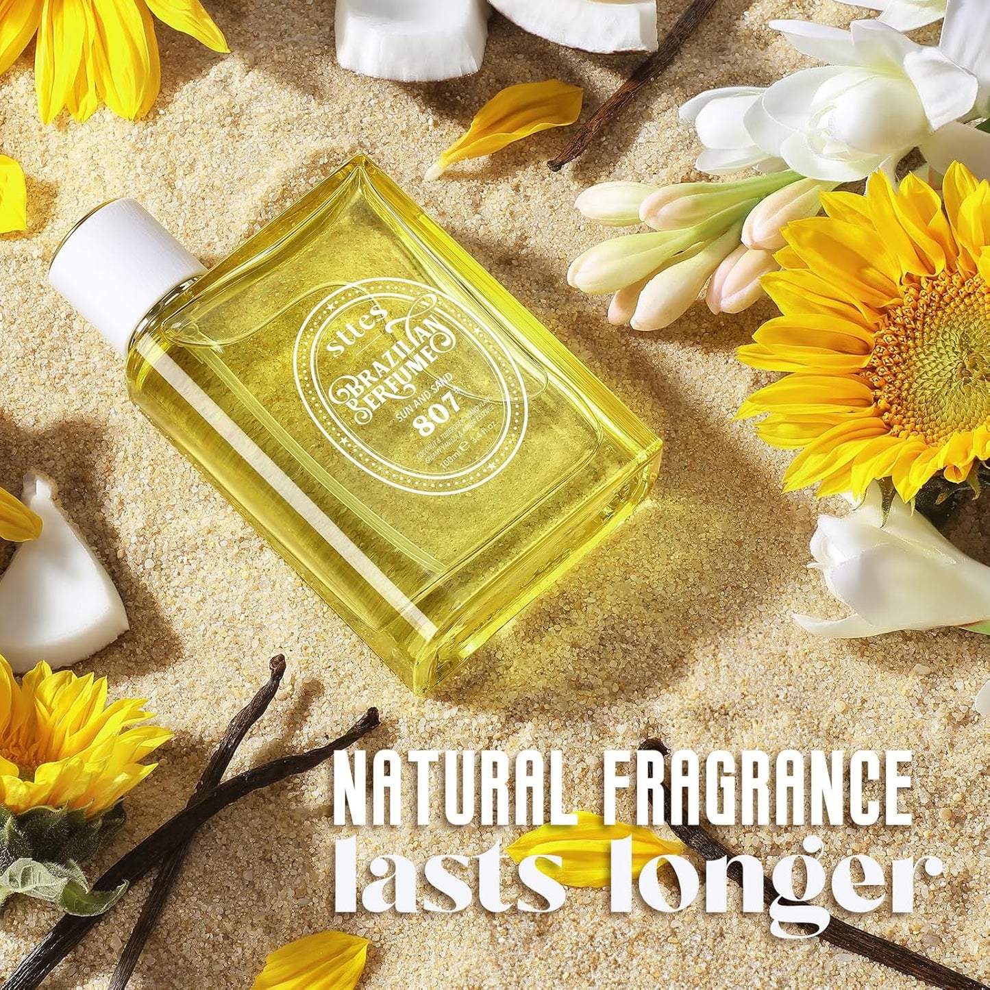 Sttes Perfume 807# (SUN AND SAND) – Eau De Parfum 100ml (3.4 fl oz) – Coconut Milk, Warm Sand, Vanilla