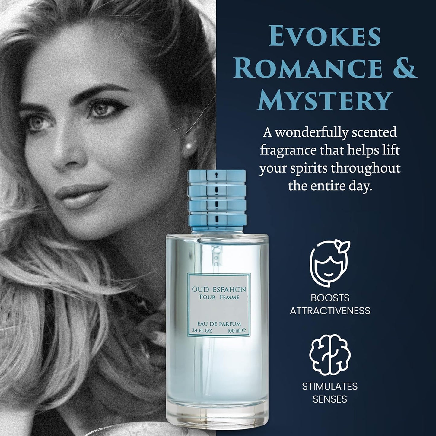 Women’s Perfume – INSPIRED by A WORLD RENOWED WOMEN'S PERFUME – Rose, Violet, Musk, Sandalwood – Floral, Romantic, Elegant Fragrance - Long-Lasting Eau De Parfum 100ml (3.4 fl oz)