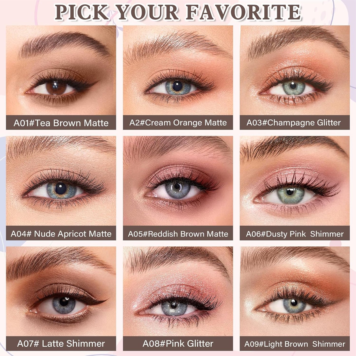 Red Brown Matte Single Eyeshadow Makeup Powder Palette，High Pigment Blendable Formula Eye Makeup for Women，Neutral Eye Shadow，sombras para ojos，Longwear Waterproof，Vegan & Cruelty-Free，Eyeshadow Gift