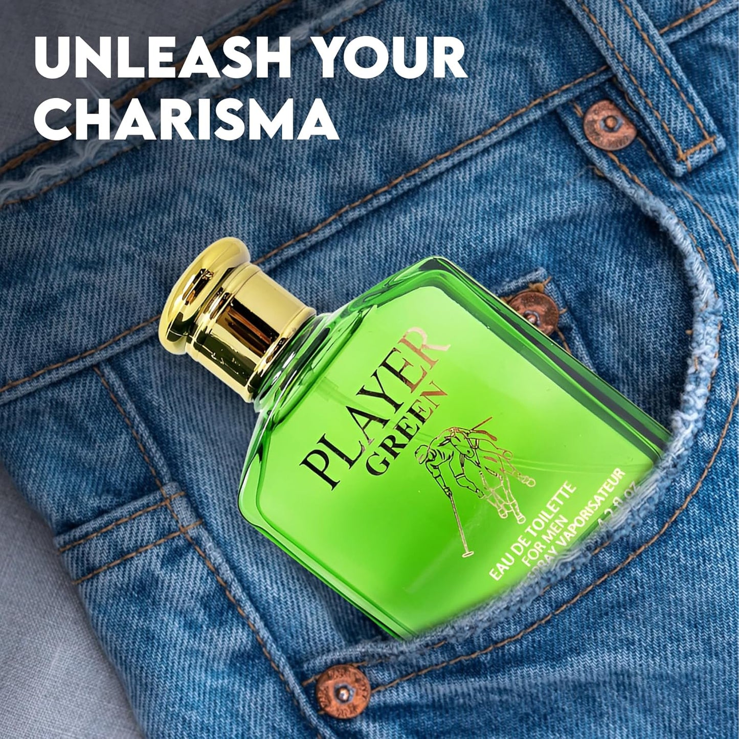 Player Green Sensual Woody Fragrance for Men | Long Lasting Cologne Aromatic Scent, Eau de Parfum Natural Spray - Great Holiday Gift, 3.4 Fl Oz/100 Ml