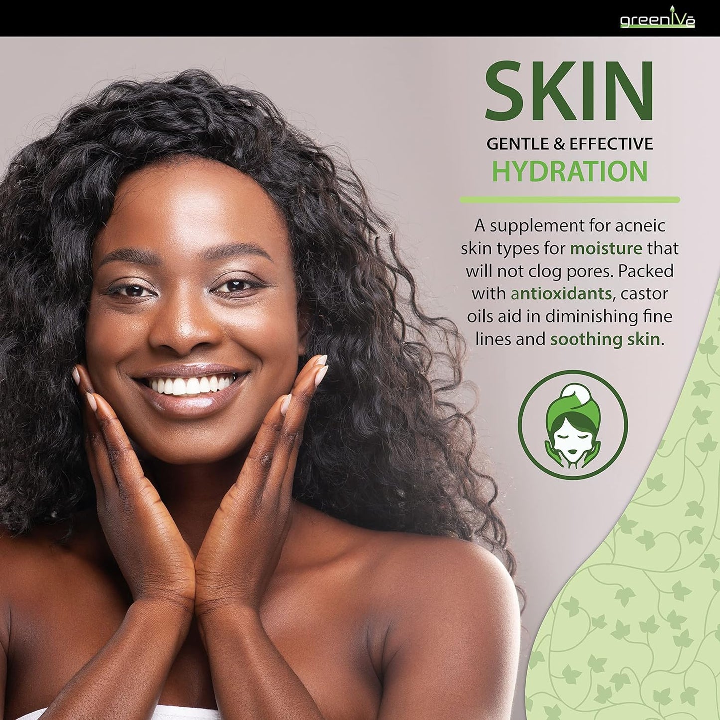 GreenIVe Organically Grown Jamaican Black Castor Oil JBCO 100% Pure Glass Bottle Cold Pressed Amazin Results (4 Ounce)