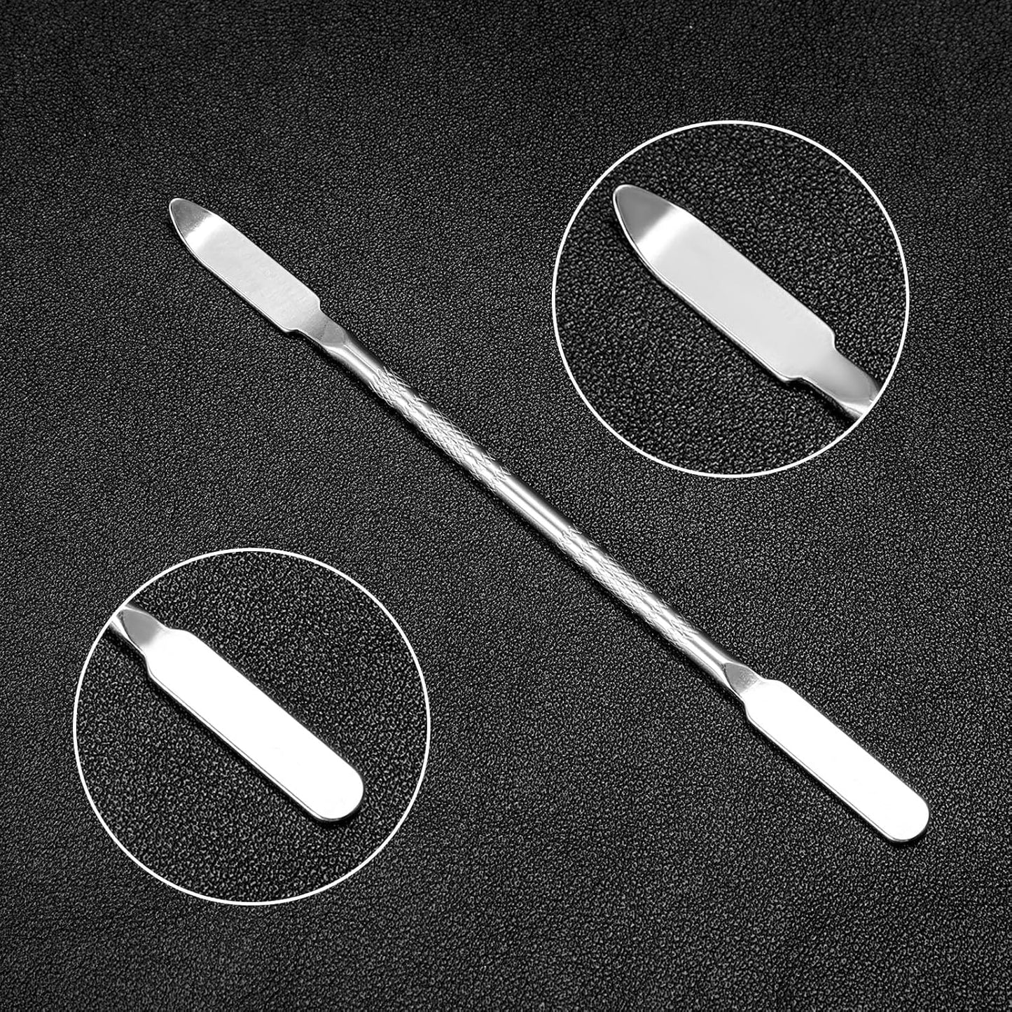 2 Pcs Nail Color Mixing Palette Nail Polish Palette With Silver Stirring Rod Gold Edge Color Makeup Display Board Nail Mixing Palette Cosmetic Mixing Tools For Gel Polish Nail Art Plate In Pink Gray