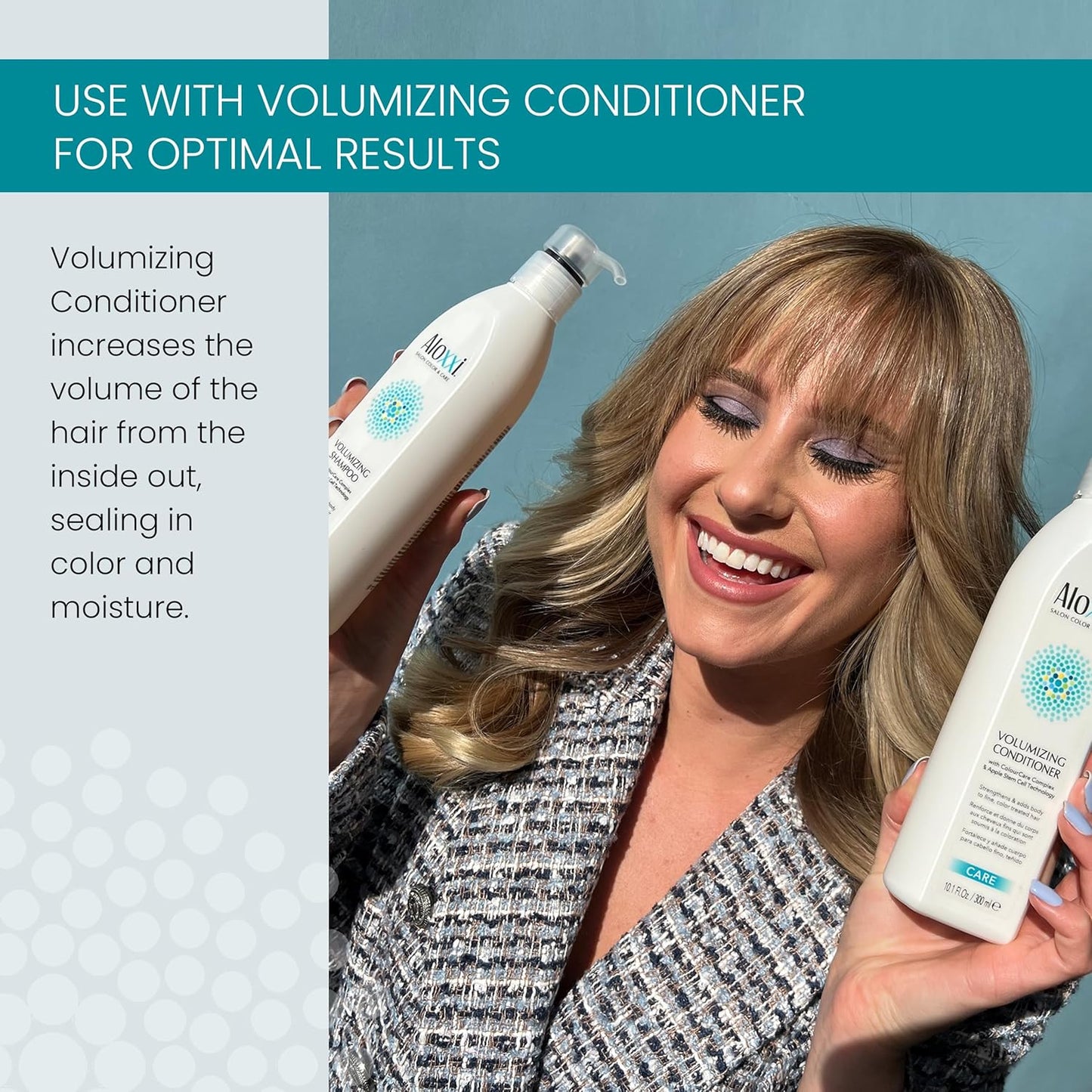 ALOXXI Volumizing Shampoo for Fine or Thin Color-Treated Hair with Apple Stem Cell Technology Olive & Grapeseed Oils, 33.8 Fl.Oz