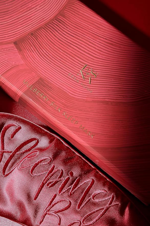 ESNA HOME Luxury Silk Sleep Mask Gift Set | 22-Momme Mulberry Silk Eye Mask | Ultra Comfort | Perfect Present for Her | Luxury Christmas for Women（Sleeping Beauty）