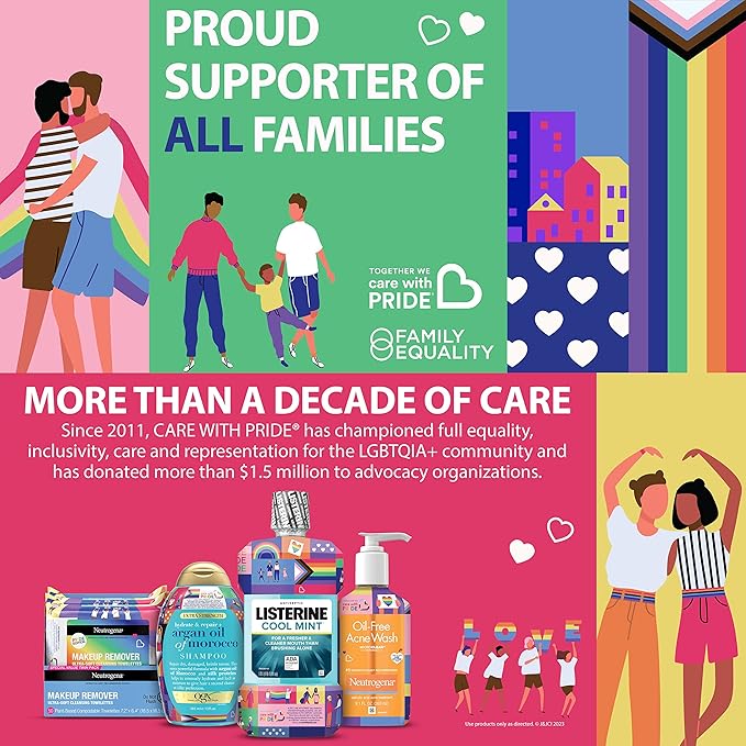 Neutrogena Oil-Free Acne Fighting Facial Cleanser, 2% Salicylic Acid Acne Treatment, Daily Oil Free Acne Face Wash, Special Care with Pride Packaging, Value Two Pack, 9.1 fl. oz