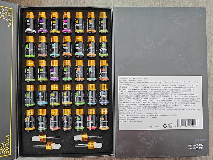 Essential Oil Set, 35PCS Premium Essential Oils Kit, 5ML Essential Oils Fragrance Oil Scent for DIY Candle and Soap Making