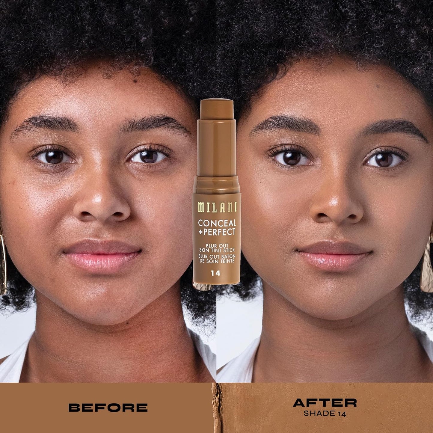 Milani Conceal + Perfect - Skin Tint Stick, Blur Out Tinted Moisturizer Makeup, Shade 14
