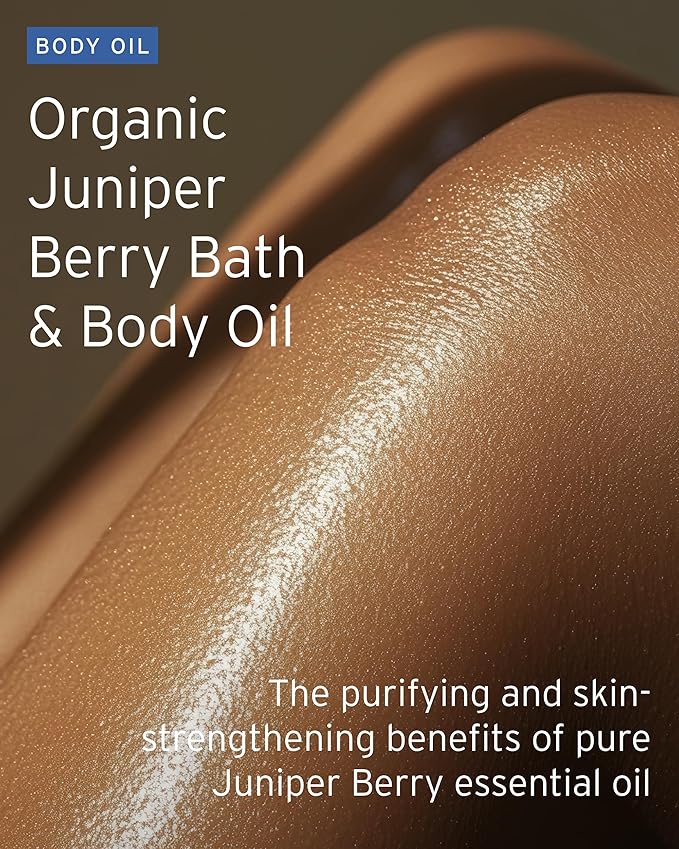 Kerstin Florian Organic Juniper Berry Body Oil | Nutrient Rich Moisturizer with Vitamin E | Coconut and Jojoba Oil | Natural Essential Oils for Massage and to Relax Muscles (3.4 fl oz)