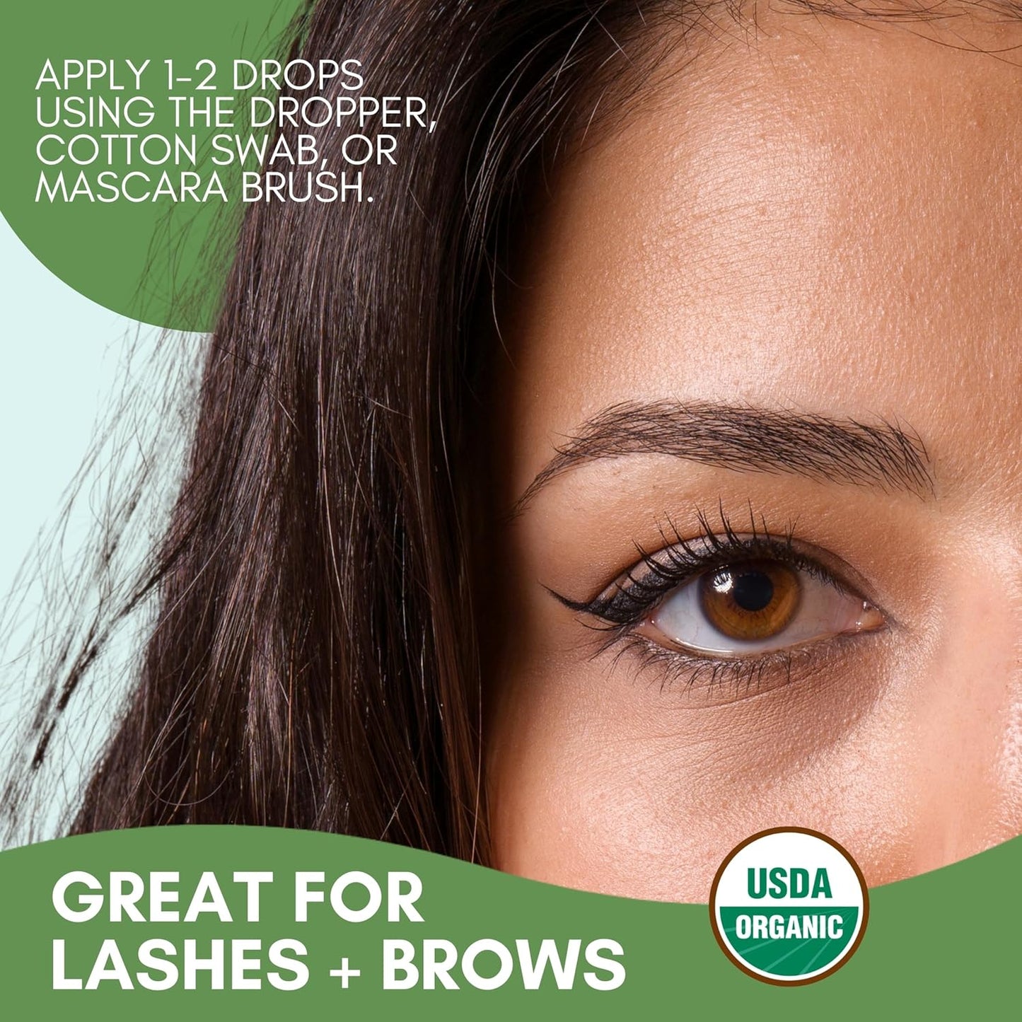 HERBION Naturals Organic Castor Oil USDA Certified, 100% Pure, Cold Pressed, Hexane-Free. Moisturizer & Hair Treatment. Glass Bottle w/Dropper, 3.38 Fl Oz