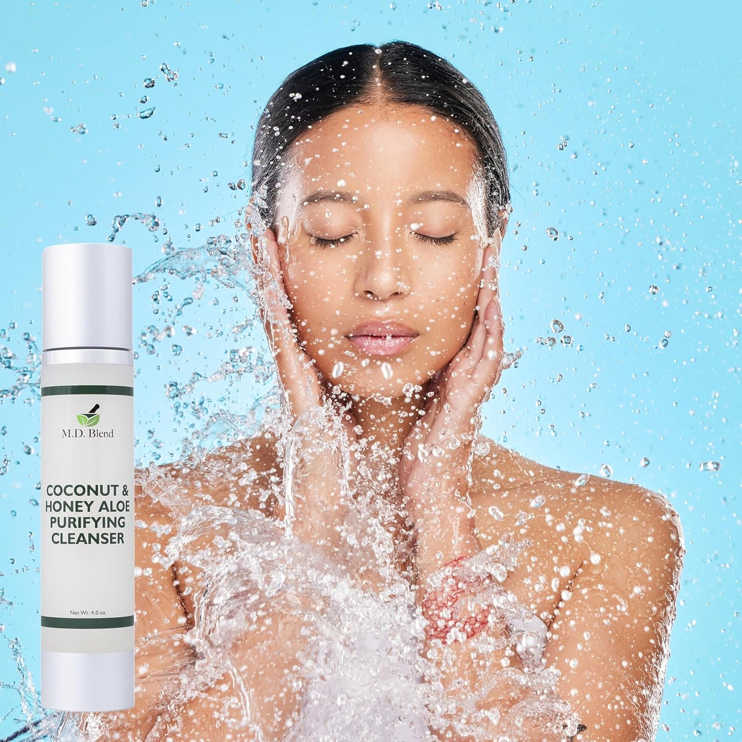 Coconut & Honey Aloe Purifying Cleanser | Organic Face Wash for Women & Men | Gentle Vegan Foaming Facial Cleanser for All Skin Types | Non-Toxic, Clean Ingredients | 120ml Airless Pump