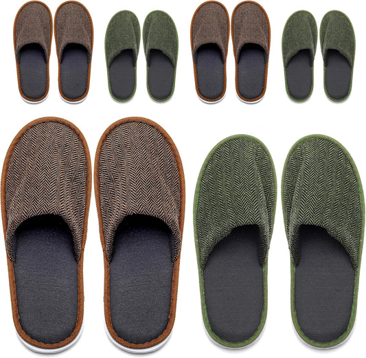 6-10 Pairs Spa Slippers, Non Slip Disposable Slippers For Guest, Washable Reusable, Which Can Be Used As Women Men, House, Indoor, Bathroom, Bedroom, Hotel, Bride Slippers