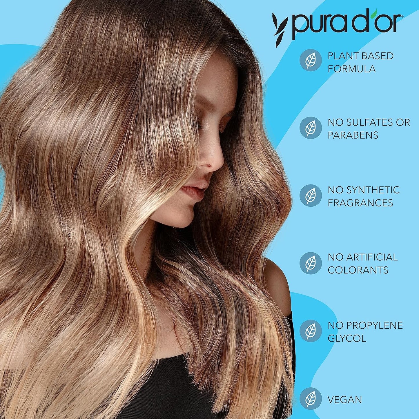 PURA D'OR Scalp Therapy Shampoo & Conditioner Set (16oz x 2) Dry, Itchy Scalp-Hydrates & Nourishes Hair w/Tea Tree, Peppermint, Argan Oil & Biotin, All Hair Type, Men Women (Packaging Varies)