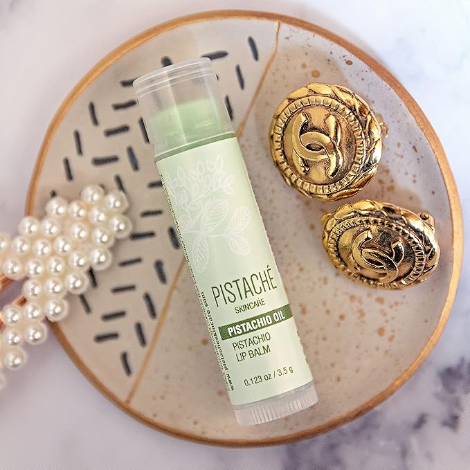 Pistaché Skincare Pistachio Oil Essential Body Care Trio Set + Whipped Body Butter + Hand Cream + Lip Balm + Moisturizing + Softening + Vitamin E + Antioxidant Protection