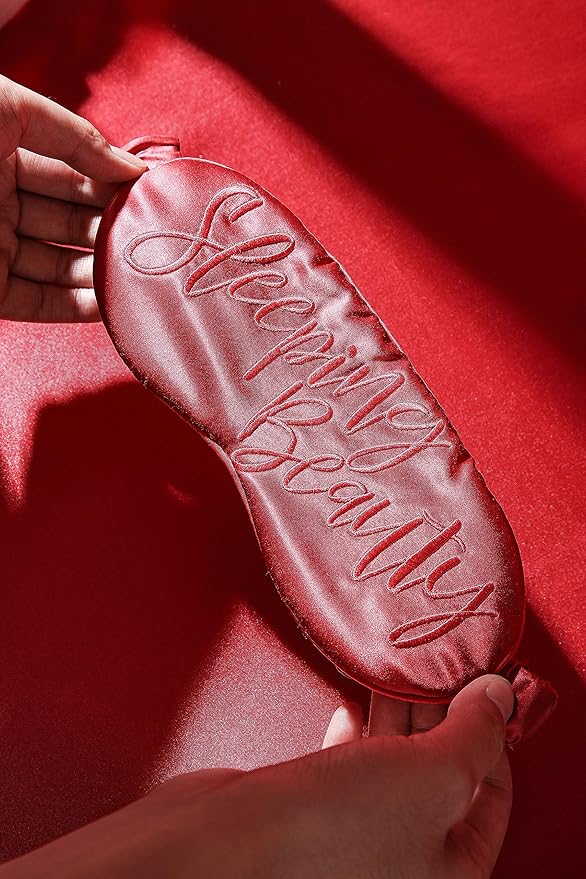 ESNA HOME Luxury Silk Sleep Mask Gift Set | 22-Momme Mulberry Silk Eye Mask | Ultra Comfort | Perfect Present for Her | Luxury Christmas for Women（Sleeping Beauty）