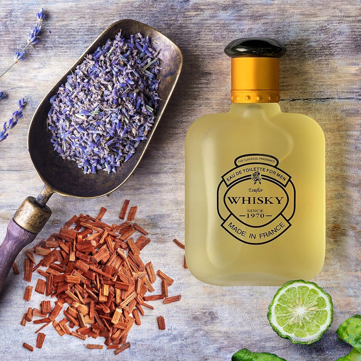 WHISKY FOR MEN Eau de Toilette – Elegant and Magnetic Scent with Pineapple, Lavender and Sandalwood – For the Sophisticated Yet Effortless Man – Made in France – 3.4 Fl Oz